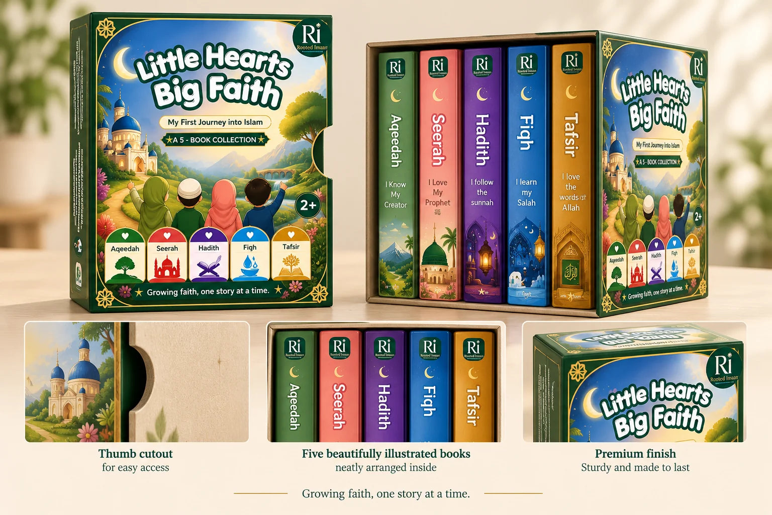 Little Hearts, Big Faith — 5-book collection and keepsake case